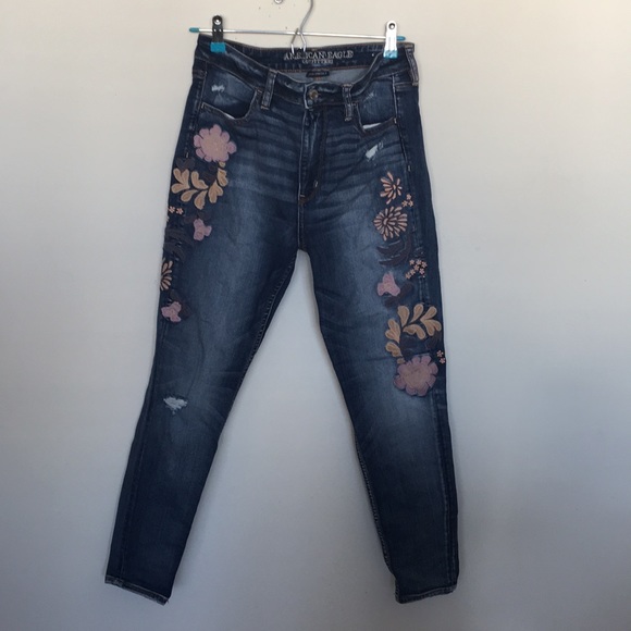 embroidered jeans american eagle
